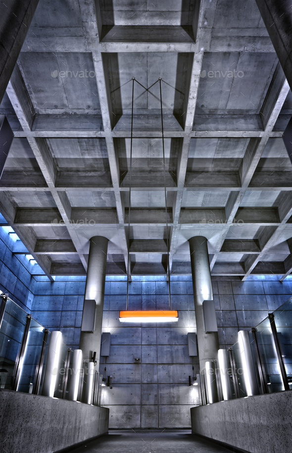 HRD metro station ceiling structure - Stock Photo - Images