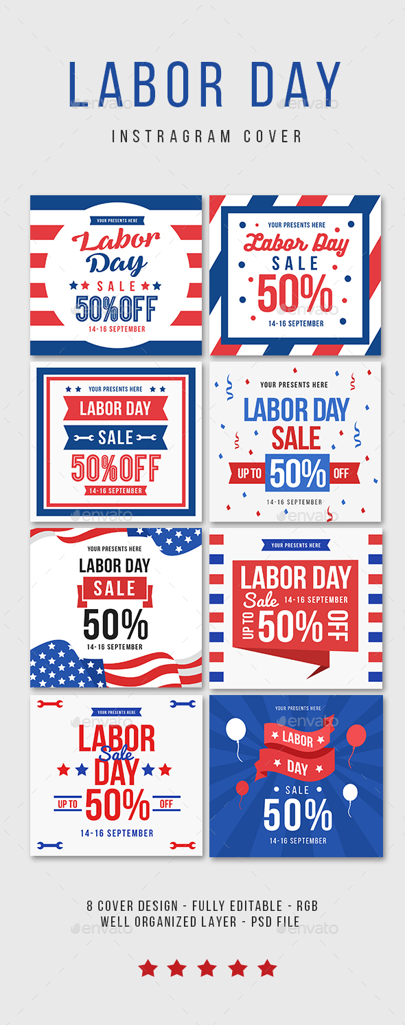 Labor day Instagram Cover - Social Media Web Elements