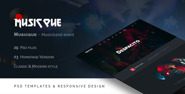 Musicque - Music - ThemeForest 20561817