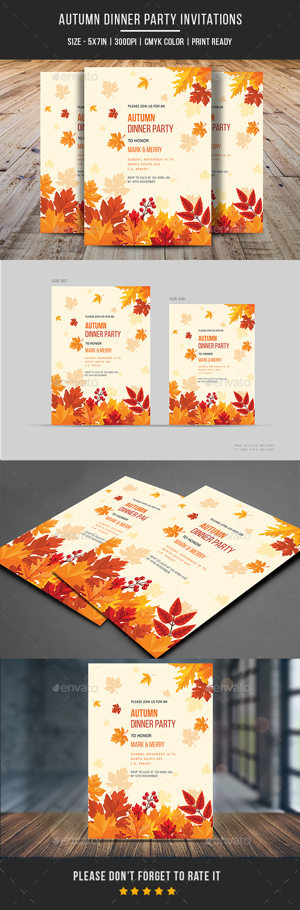 Autumn Dinner Party Invitations - Invitations Cards & Invites