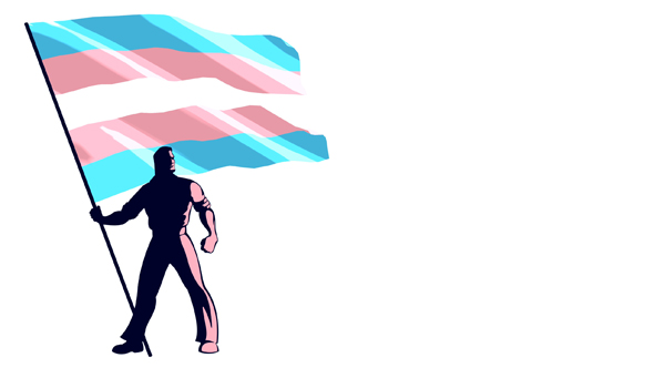Transgender Pride Flag Bearer