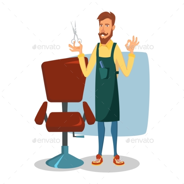 Barber Character Vector - People Characters