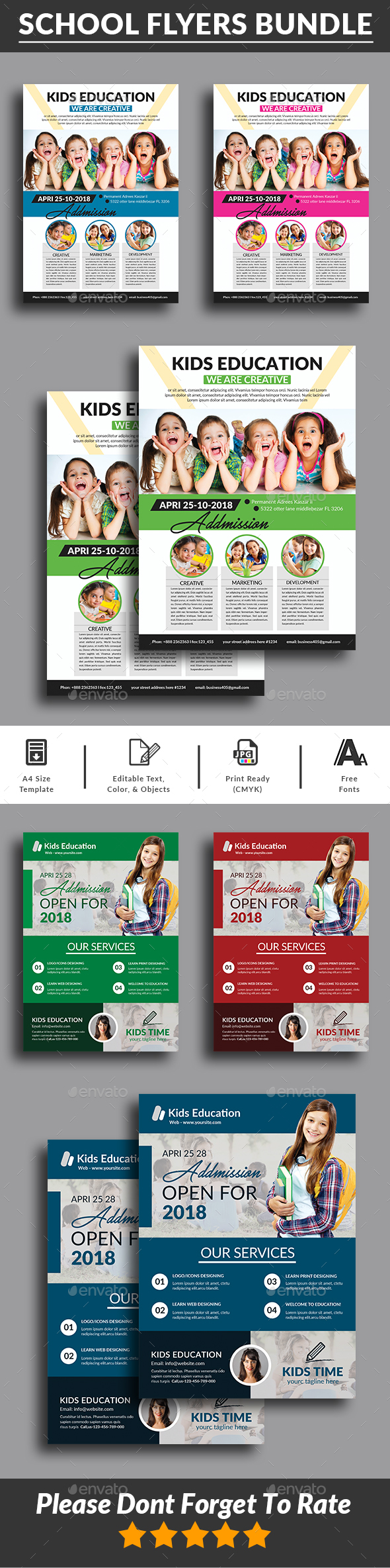 Education Flyers Bundle Templates - Corporate Flyers