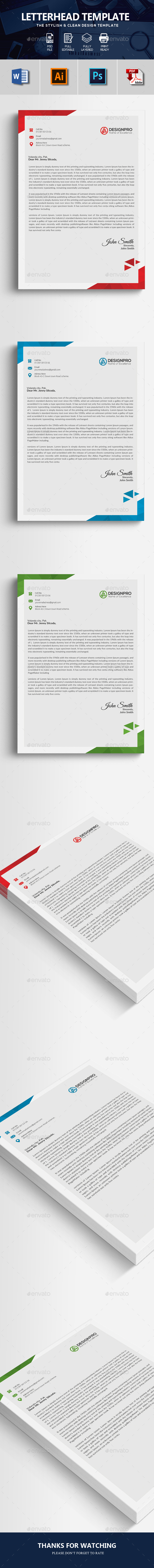 Letterhead - Stationery Print Templates