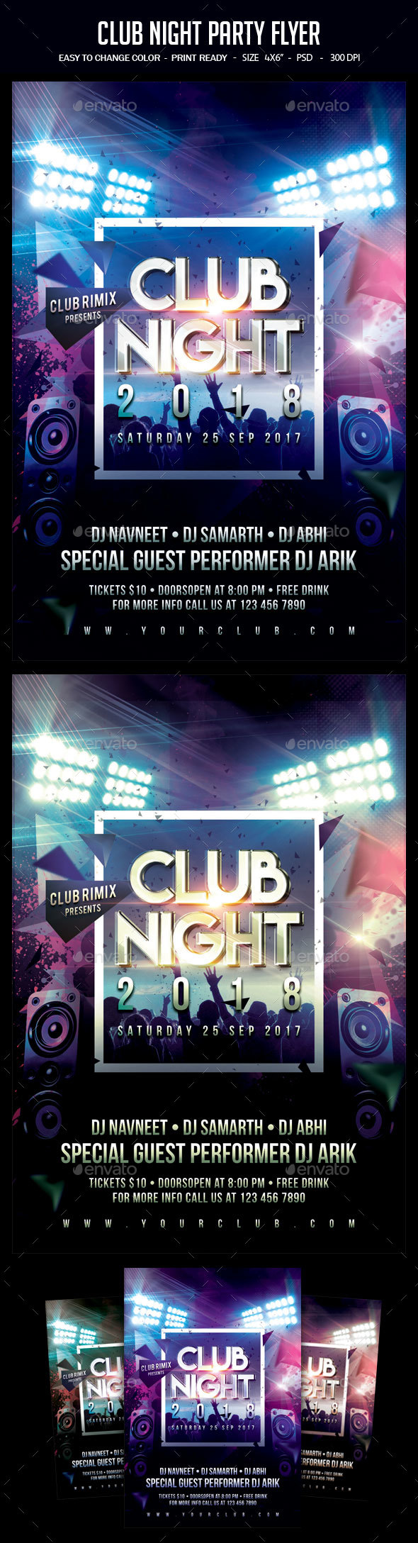 Club Night Party Flyer - Clubs & Parties Events