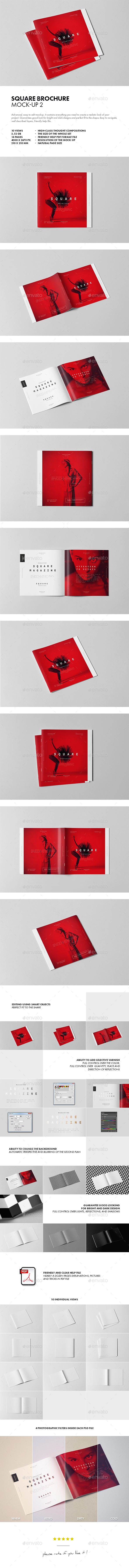 Square Brochure Mock-up 2 - Brochures Print