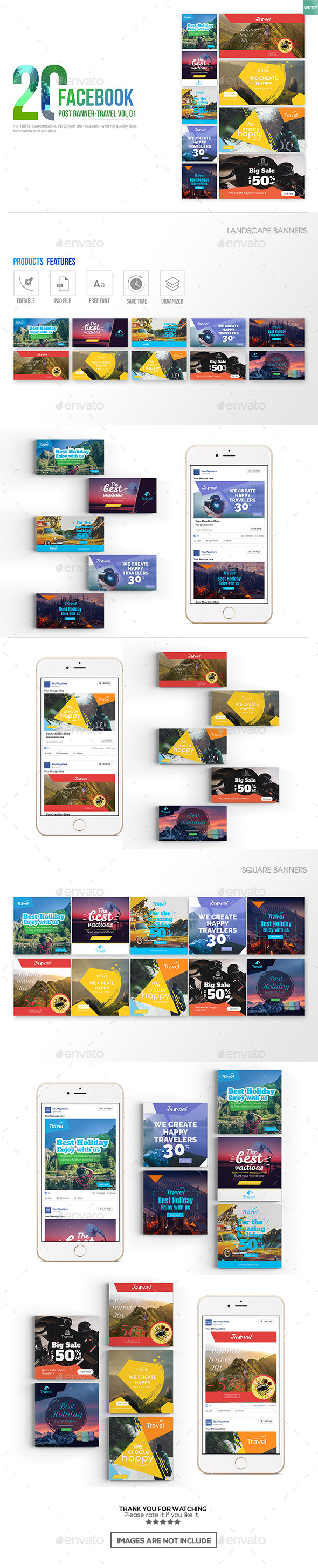 20 Facebook Post Banner - Travel01 - Miscellaneous Social Media