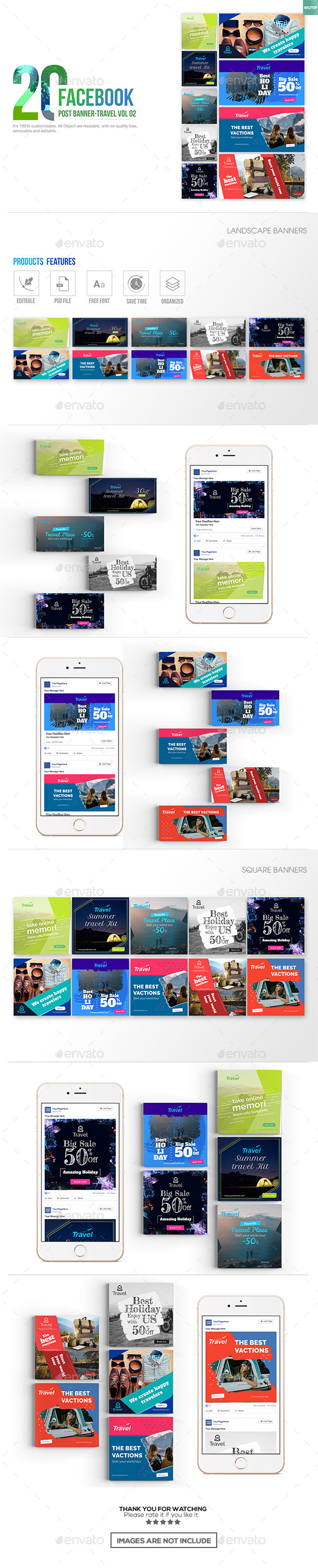20 Facebook Post Banner - Travel02 - Miscellaneous Social Media