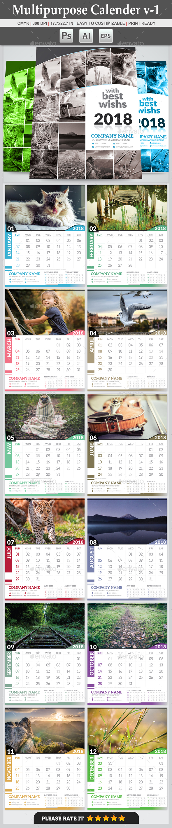 Multipurpose Calendar v-1 - Calendars Stationery