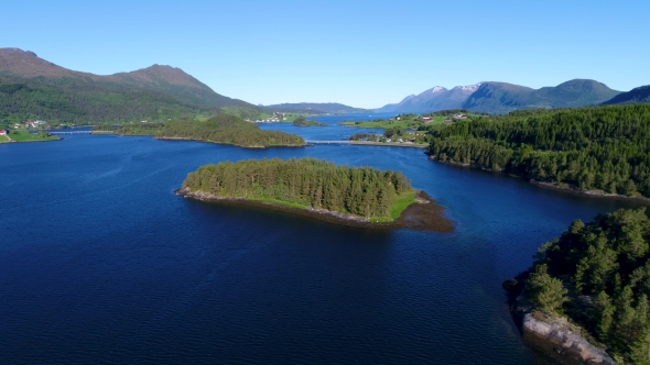 Aerial Footage Beautiful Nature Norway. alt