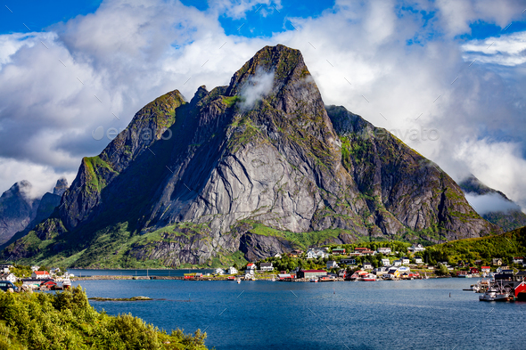 Lofoten archipelago islands Norway - Stock Photo - Images