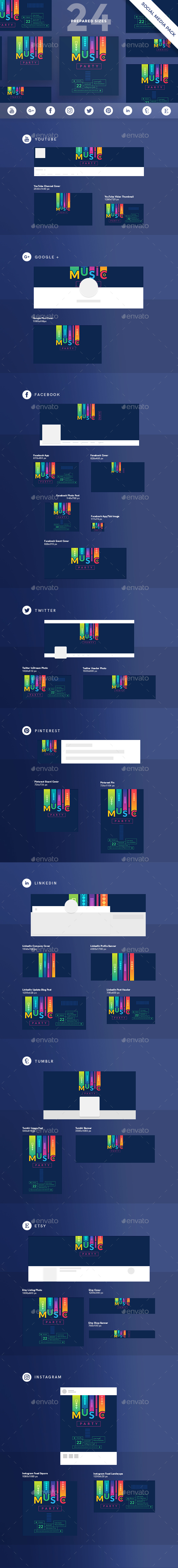 Music Party Social Media Pack - Miscellaneous Social Media