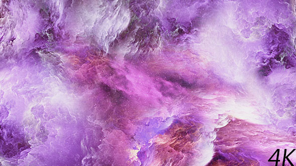 Abstract Purple-Pink Nebulae in Space