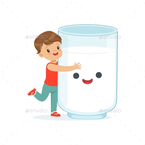 GraphicRiver Boy and Milk Glass Smiling 20569643