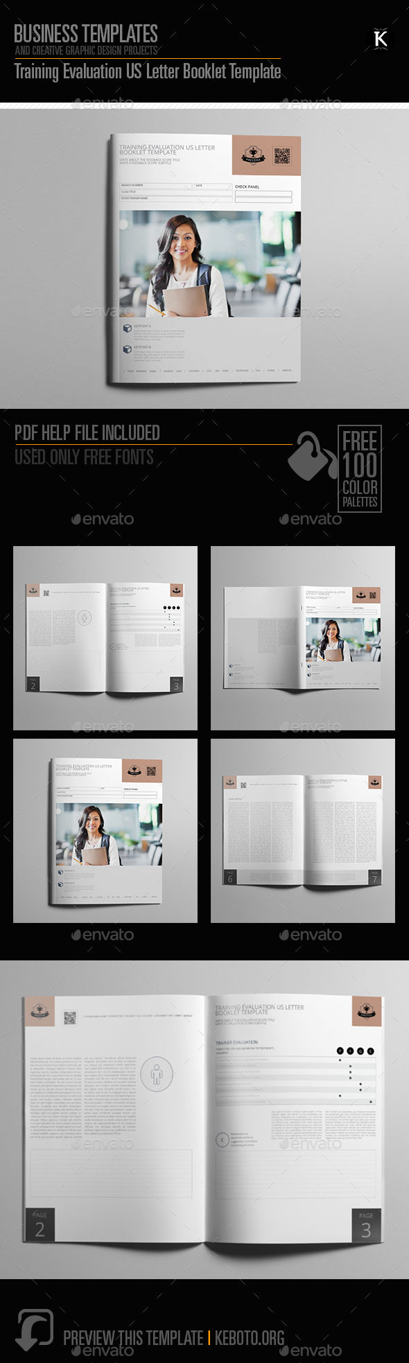 GraphicRiver Training Evaluation US Letter Booklet Template 20546455