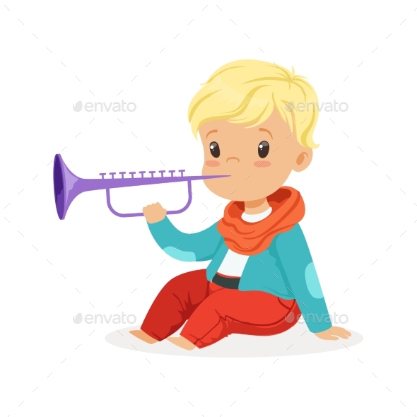 Boy Playing Clarinet - People Characters