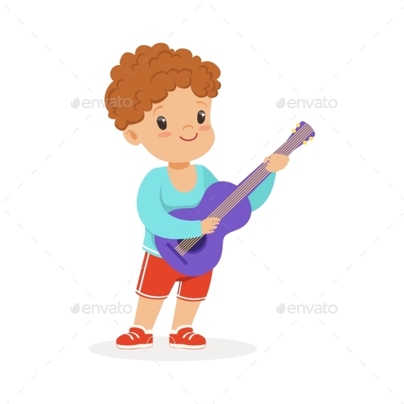 Boy Playing Guitar - People Characters
