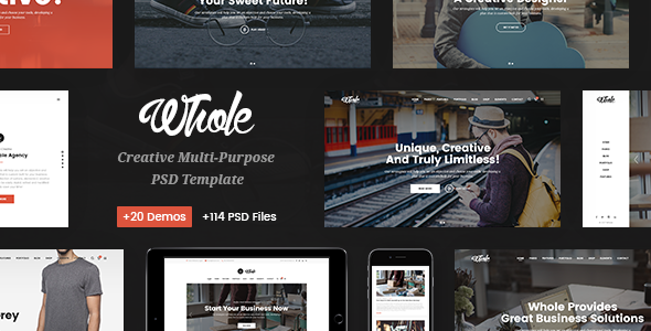 ThemeForest Whole Responsive Business Multi-Purpose PSD Template 20569947 ThemeForest Whole Responsive Business Multi-Purpose PSD Template 20569947