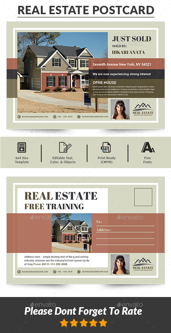 Real Estate Postcards - Cards & Invites Print Templates