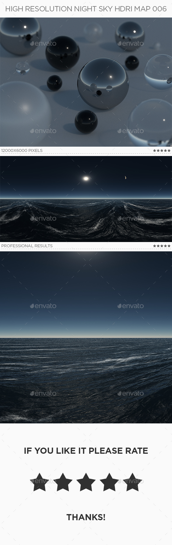 High Resolution Night Sky HDRi Map 006 - 3DOcean Item for Sale