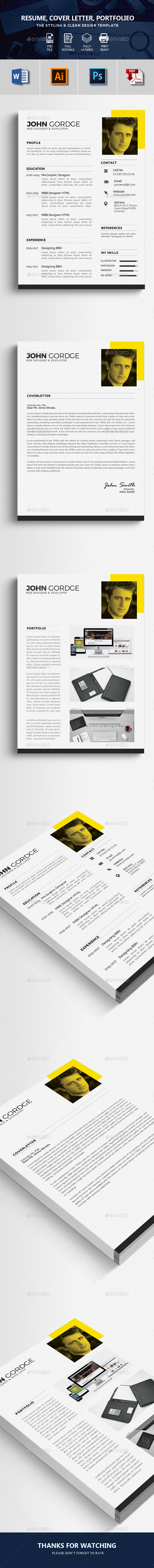 Clean Resume - Resumes Stationery
