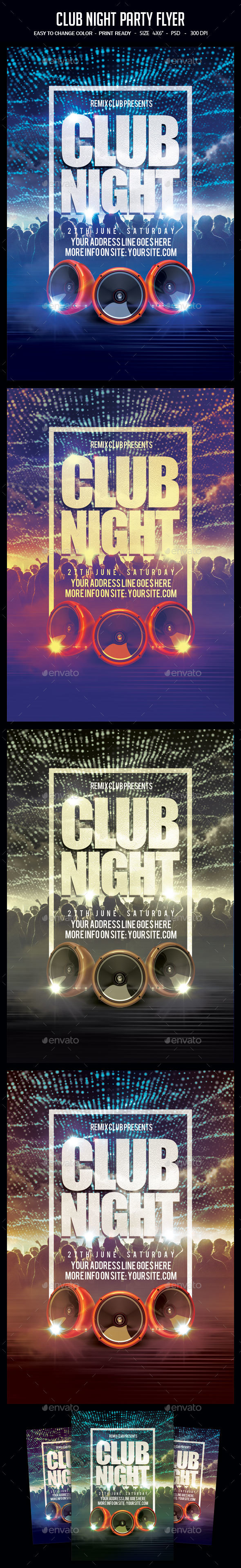 Club Night Party Flyer - Clubs & Parties Events