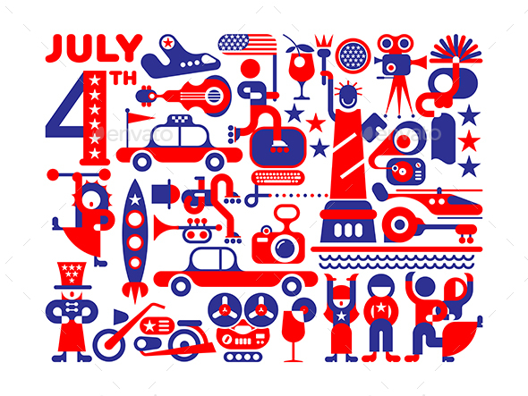 USA Independence Day - Abstract Conceptual