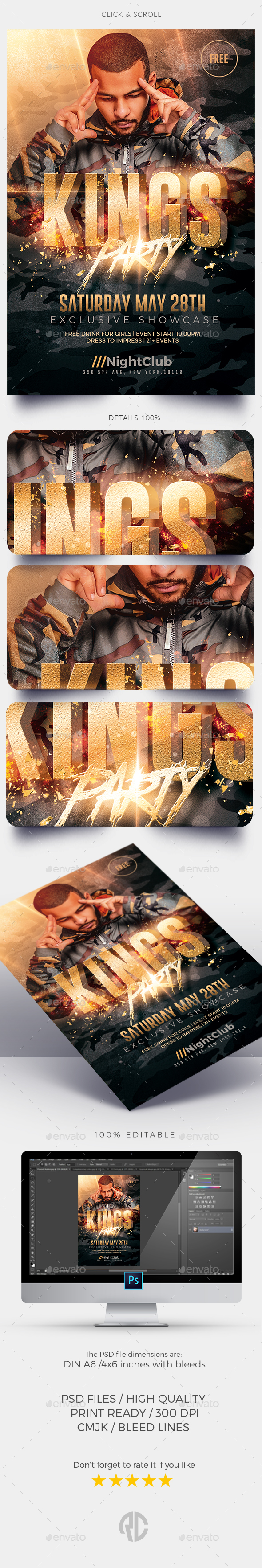 King's Party | Flyer Template - Events Flyers