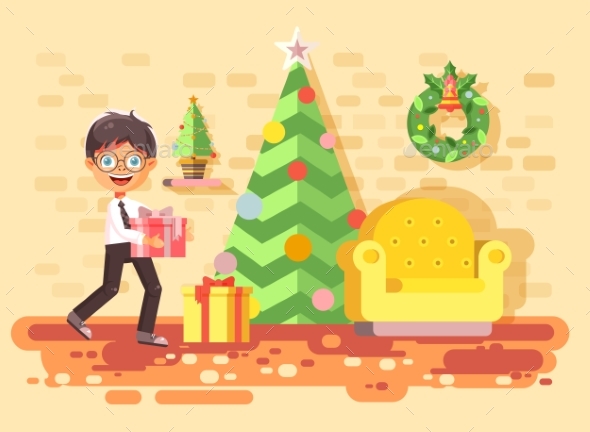 Vector Illustration Cartoon Character Child - Christmas Seasons/Holidays