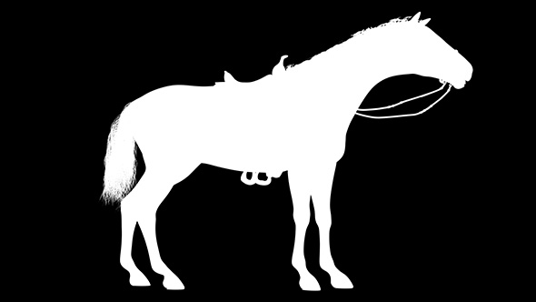 3D Horse Bite Silhouette