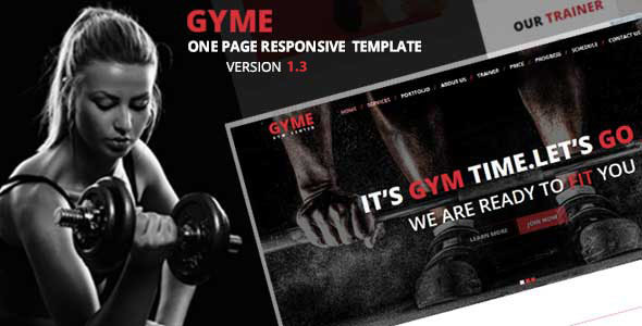 GYME | One Page Responsive HTML5 Gym Template by themewarehouse