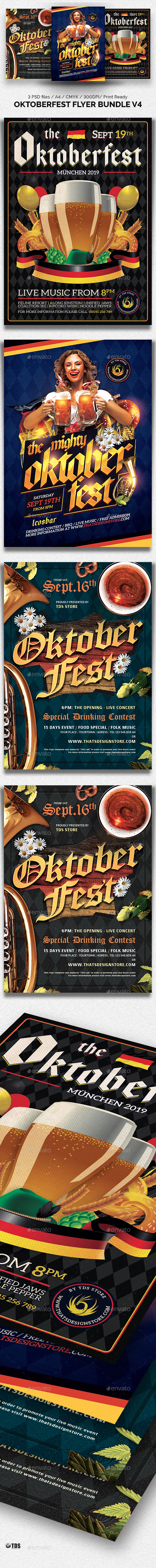 Oktoberfest Flyer Bundle V4 - Clubs & Parties Events