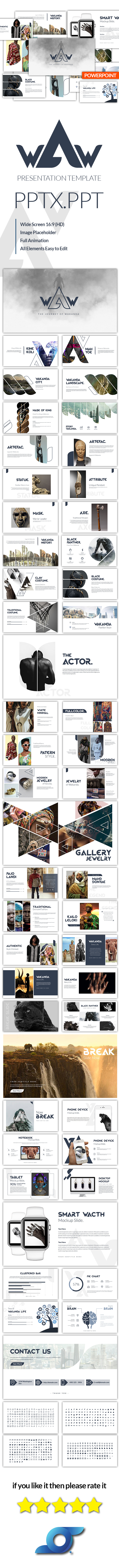 Wakanda Creative Template - Creative PowerPoint Templates