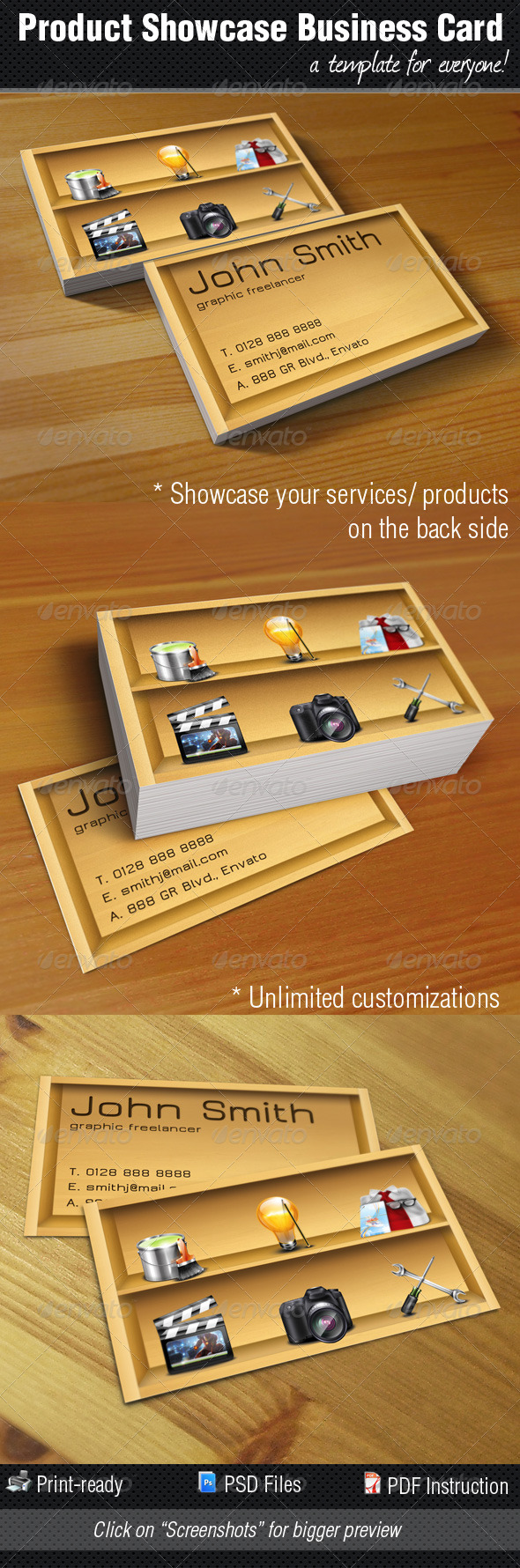 Product / Service Showcase Business Card by gbs GraphicRiver