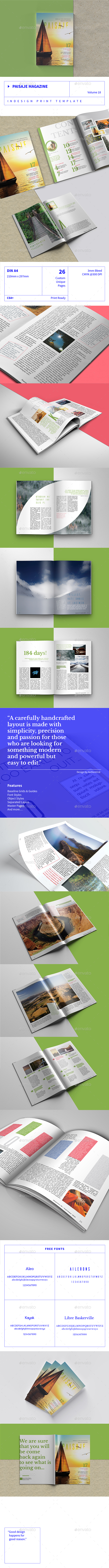 Paisaje Magazine - Volume 18 - Magazines Print Templates