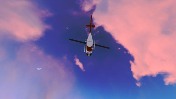 Clouds and Helicopter