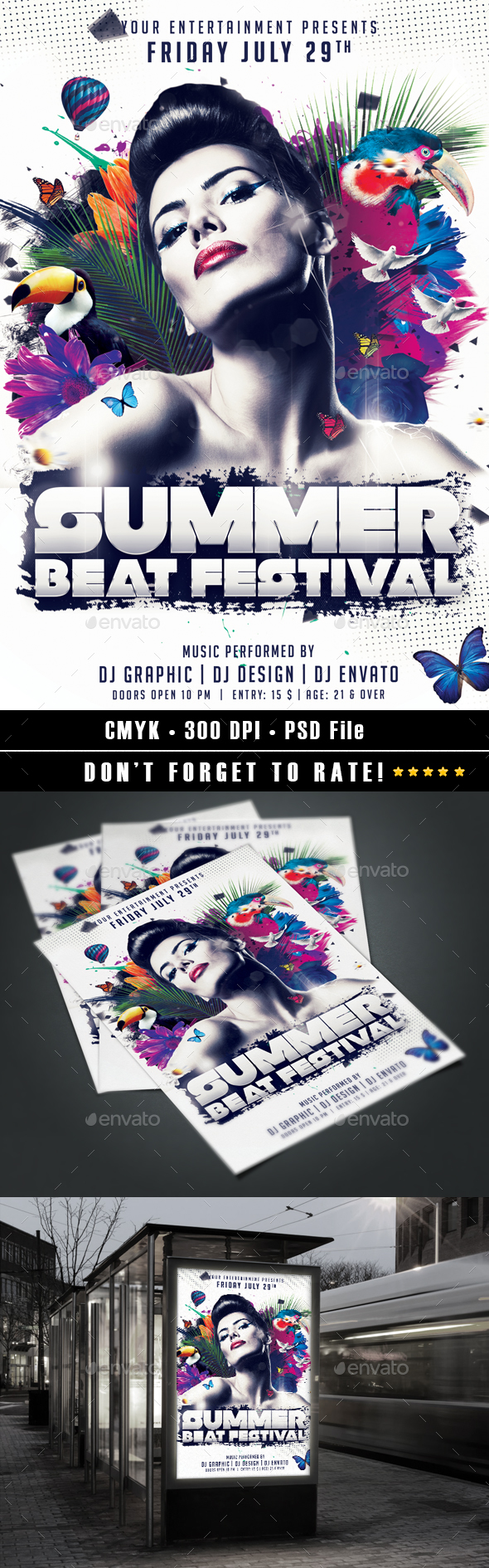 Summer Beat Festival Flyer - Events Flyers