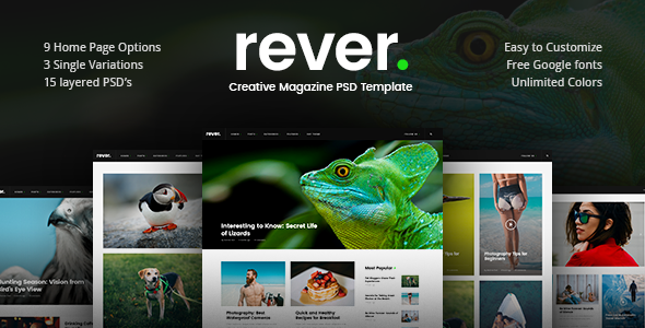 Rever - Creative - ThemeForest 20449671