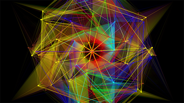 Plexus Kaleidoscope Network Colorful Background