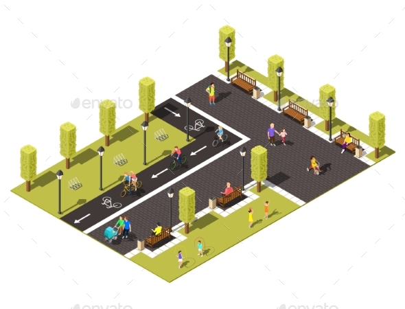 Bicycle Isometric Composition