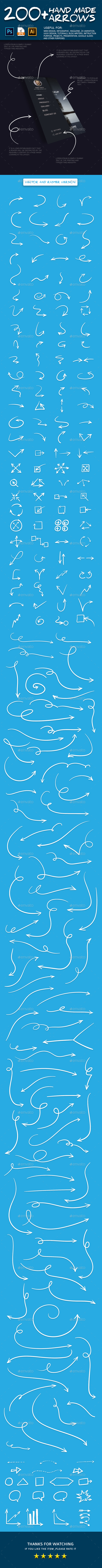 GraphicRiver Arrows Set of 200& Handmade Arrows Vector and Raster 20582881 GraphicRiver Arrows Set of 200& Handmade Arrows Vector and Raster 20582881