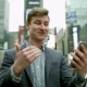 Cheerful Young Man Having a Video Chat on Times Square - VideoHive Item for Sale