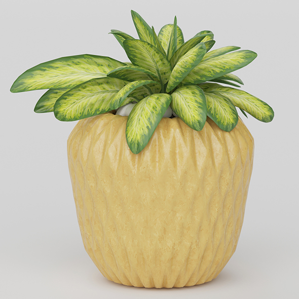 Vray Ready Potted Plant - 3DOcean Item for Sale