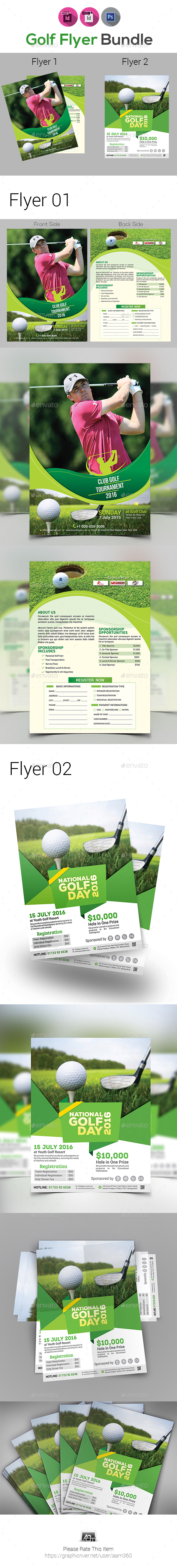 Golf Tournament Flyer Bundle - Sports Events