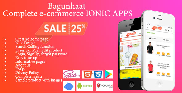 Bagunhaat– Complete e-commerce IONIC APPS