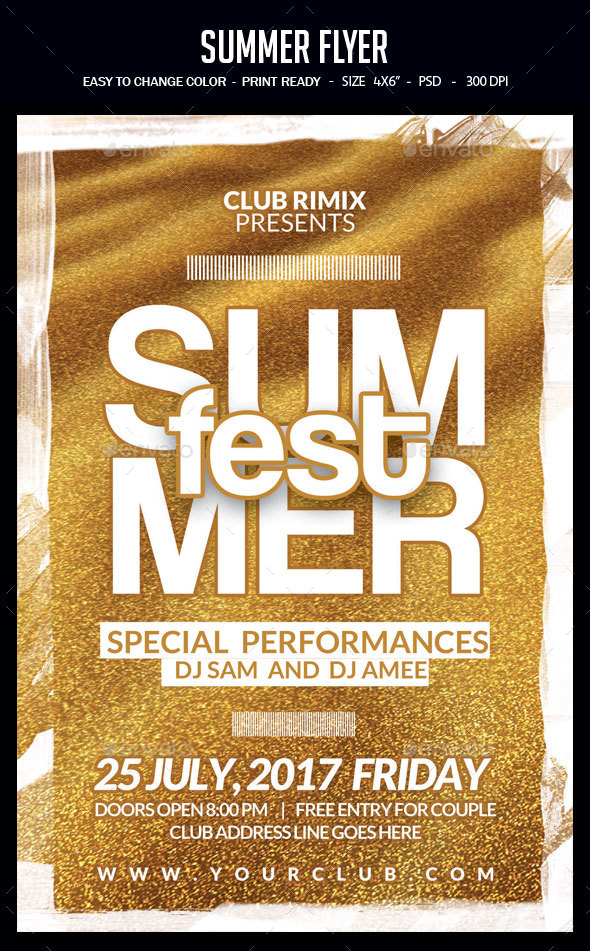 Summer Flyer - Clubs & Parties Events