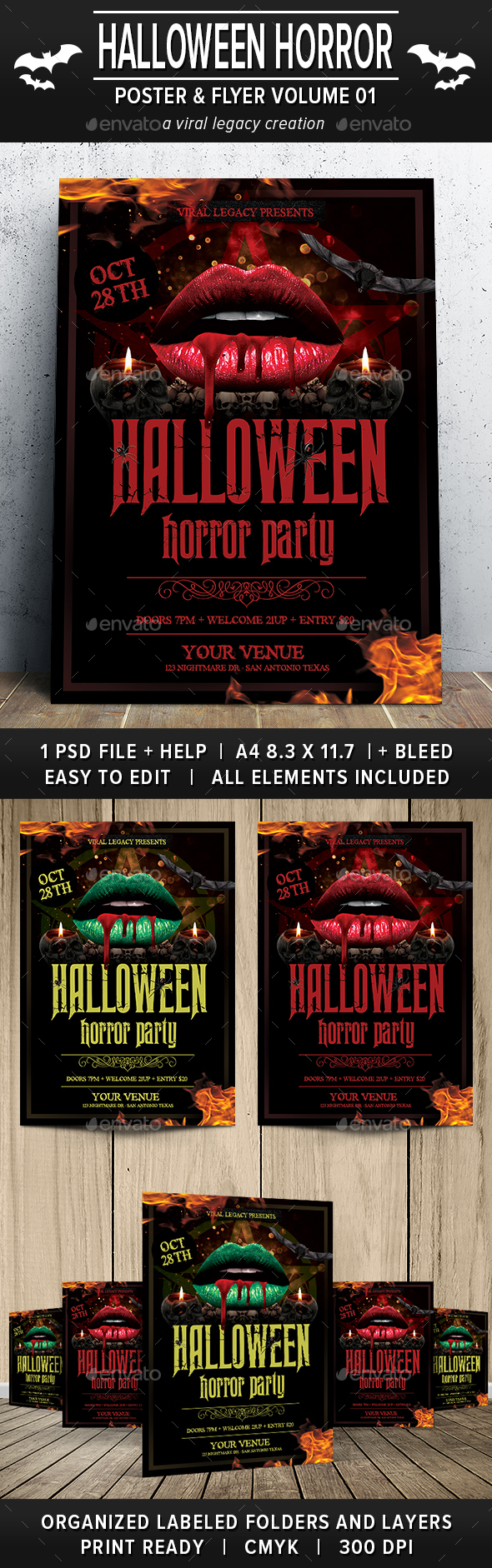 Halloween Horror Party Poster / Flyer V01