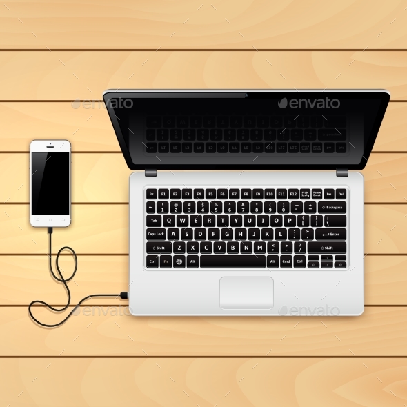 GraphicRiver USB Cable Connect Phone and Laptop 20589284 GraphicRiver USB Cable Connect Phone and Laptop 20589284