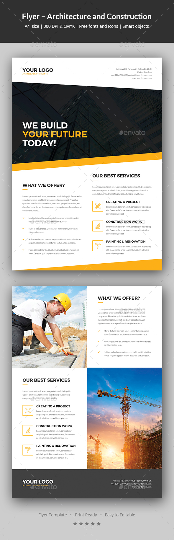 Flyer – Architecture and Construction - Corporate Flyers