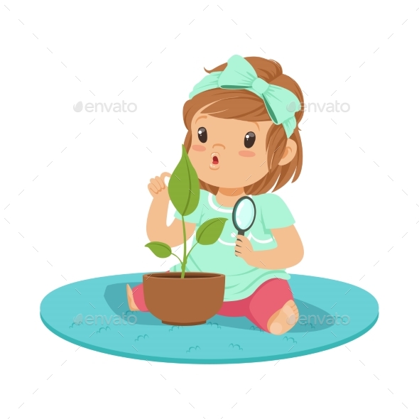Girl Sitting on the Floor - Flowers & Plants Nature
